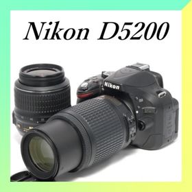 ニコン(Nikon)の初めての方おすすめ✨ショット数少✨スマホ転送✨Nikon D5200 Wレンズ(デジタル一眼)