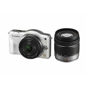 【中古】パナソニック ミラーレス一眼カメラ LUMIX GF3 ダブルズームキット シェルホワイト DMC-GF3W-W(ミラーレス一眼)