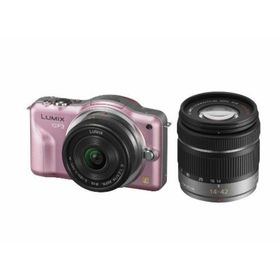 【中古】パナソニック ミラーレス一眼カメラ LUMIX GF3 ダブルレンズキット フェアリーピンク DMC-GF3W-P(ミラーレス一眼)