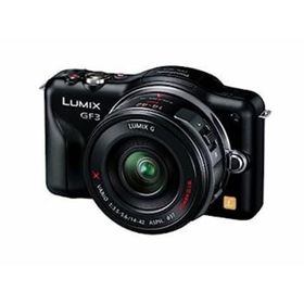 【中古】パナソニック ミラーレス一眼カメラ LUMIX GF3 電動ズームキット エスプリブラック DMC-GF3X-K(ミラーレス一眼)