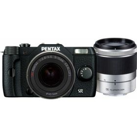 【中古】PENTAX デジタルミラーレス一眼 Q10 ダブルズームキット [標準ズーム 02 STANDARD ZOOM ・望遠ズーム 06 TELEPHOTO ZOOM] ブラック Q10 WZOOMKIT BLACK(ミラーレス一眼)