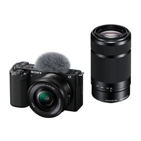 即納在庫あり ＳＯＮＹ デジタル一眼カメラα VLOGCAM ZV-E10Y B (ブラック)(ダブルズームレンズキット_SELP1650/SEL55210)
