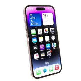 中古 Apple iPhone14 Pro 256GB ディープパープル MQ1E3J／A SIMフリー ネットワーク利用制限▲判定 ※液晶に難あり
