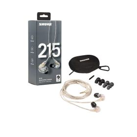 SHURE SE215-CL-A プロフェッショナル 高遮音性 イヤホン | 有線 イヤモニ ゲーミングイヤホン イヤフォン カナル型 有線イヤホン インイヤーモニター モニター ダイナミック型 モニターイヤホン 国内正規品 2年保証