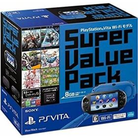 【中古】PlayStation Vita Super Value Pack Wi-Fiモデル ブルー/ブラック（メーカー生産終了）(家庭用ゲーム機本体)