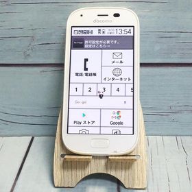 docomo 富士通 F-04J らくらくスマートフォン4 ホワイト 白色 WHITE 本体 白ロム SIMロック解除済み SIMフリー 美品 A971386