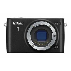 【中古】Nikon ミラーレス一眼 Nikon1 S2 ボディー ブラック S2BK(ミラーレス一眼)