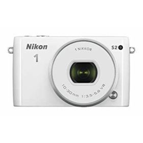【中古】Nikon ミラーレス一眼 Nikon1 S2 標準パワーズームレンズキット ホワイト S2PLKWH(ミラーレス一眼)