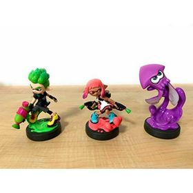 【中古】任天堂 スプラトゥーンシリーズ amiibo3種セット(ガール【ネオンピンク】、ボーイ【ネオングリーン】、イカ【ネオンパープル】)(その他)