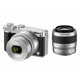 【中古】Nikon ミラーレス一眼 Nikon1 J5 ダブルズームキット シルバー J5WZSL(ミラーレス一眼)