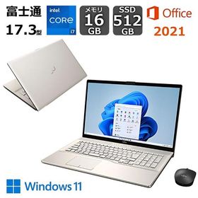 富士通 FUJITSU ノートパソコン FMV LIFEBOOK NH90/H1 17.3型/ Core i7 12700H/ メモリ 16GB/ SSD 512GB/ Windows 11/ Office付き/ ゴールド 【展示品】