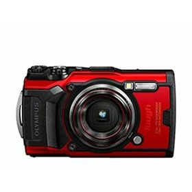 【中古】OLYMPUS デジタルカメラ Tough TG-6 レッド 1200万画素CMOS F2.0 15m 防水 100kgf耐荷重 GPS 内蔵Wi-Fi TG-6RED(コンパクトデジタルカメラ)