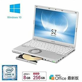 【中古】（Windows 10搭載）超軽量パナソニックLet's note(レッツノート) CF-SZ5 / Core i5 6300U(2.4GHz) / メモリ:8GB / SSD:256GB /12.1インチ / DVD(ノートPC)