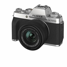 【中古】富士フイルム(FUJIFILM) ミラーレス一眼カメラ X-T200レンズキット シルバー X-T200LK-S(ミラーレス一眼)