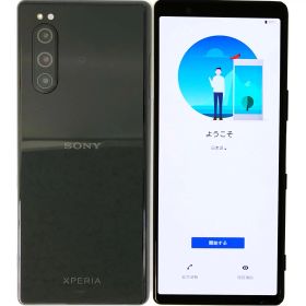 【中古】 SONY Xperia 5 SOV41 Black ブラック au 64GB SIMロック解除済 白ロム 本体