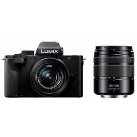 【中古】パナソニック(Panasonic) 小型・軽量ミラーレス一眼カメラ ルミックス ダブルズームレンズキット ブラック DC-G100DW-K(ミラーレス一眼)