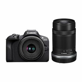 【中古】Canon ミラーレス一眼カメラ EOS R100 ダブルズームキット(RF-S18-45+RF-S55-210) ブラック/APS-C/約356g EOSR100-WZK(ミラーレス一眼)