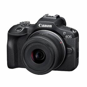 【中古】Canon ミラーレス一眼カメラ EOS R100 標準ズームレンズキット(RF-S18-45) ブラック/APS-C/約356g EOSR100-1845ISSTMLK(ミラーレス一眼)
