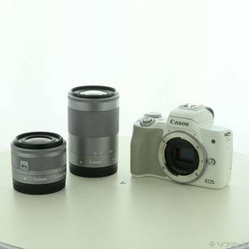 〔中古〕Canon(キヤノン) EOS Kiss M2 ダブルズームキット ホワイト〔251-ud〕