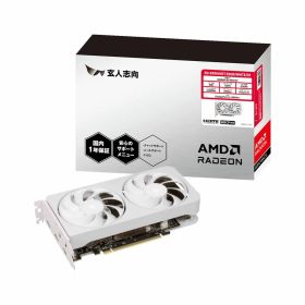玄人志向 玄人志向 Radeon RX 9060 XT ホワイトカラーデュアルファン搭載 グラフィックボード (8GB) RD-RX9060XT-E8GB/WHI