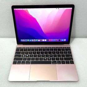 【中古】ローズゴールド MacBook Retina 12-inch Early 2016 A1534 Core m7-6Y75 1.3GHz 8GB 爆速SSD512GB Intel HD Graphics 515 1536MB搭載 2304×1440 【レビュー記入で保証期間を3ヶ月に延長します。必ず商品到着後1ヶ月保証の期間中にレビューをお願いします】