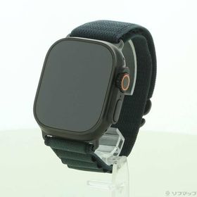 〔中古〕Apple(アップル) Apple Watch Ultra 2 GPS + Cellular 49mm ブラックチタニウムケース ダークグリーンアルパインループ〔352-ud〕