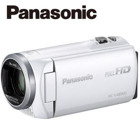 パナソニック Panasonic HC-V480MS-W ホワイト ビデオカメラ デジタルハイビジョン 90倍ズーム 32GB内蔵メモリー 中古