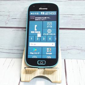 docomo 富士通 F-03K らくらくスマートフォン me blue ブルー 本体 白ロム SIMロック解除済み SIMフリー 732662