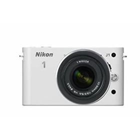 【中古】「非常に良い」Nikon ミラーレス一眼カメラ Nikon 1 (ニコンワン) J1 (ジェイワン) 標準ズームレンズキット ホワイトN1 J1HLK WH(ミラーレス一眼)