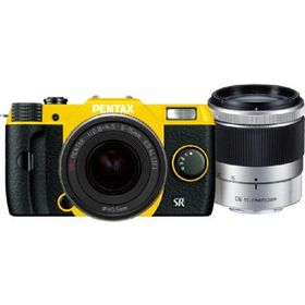 【中古】「非常に良い（無料延長保証）」PENTAX ミラーレス一眼 Q10 ダブルズームキット [標準ズーム 02 STANDARD ZOOM ・望遠ズーム 06 TELEPHOTO ZOOM] イエロー/ブラック023(ミラーレス一眼)