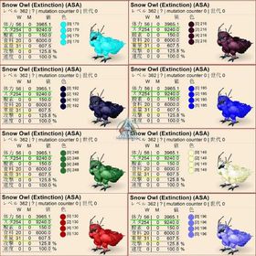 🎨全11色雪フクロウ 販売中✨即納可／高レベル・高ステ出品あり | ARK Survival Evolvedのアカウントデータ、RMTの販売・買取一覧