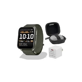 Garmin Venu X1 Moss with Titanium Caseback and Moss ComfortFit Band Bundle with Storage Case and Smartwatch Accessory (3 Items)