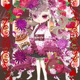 浴衣（華美金魚） ﾜｲﾝﾚｯﾄﾞ ３点セット | ニコッとタウン(ニコタ)のアカウントデータ、RMTの販売・買取一覧