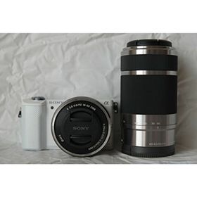 【中古】「非常に良い（無料延長保証）」SONY ミラーレス一眼 α5000 ダブルズームレンズキット ホワイト ILCE-5000Y-W(ミラーレス一眼)