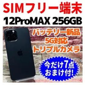 SIMフリー iPhone12ProMAX 256GB グラファイト 電池新品