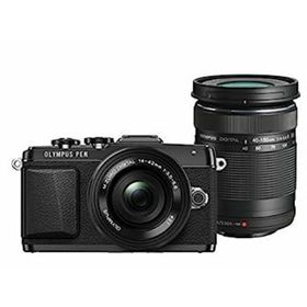 【中古】（非常に良い）OLYMPUS PEN E-PL7 EZダブルズームキット ブラック ミラーレス一眼 E-PL7 EZ DZKIT BLK(ミラーレス一眼)