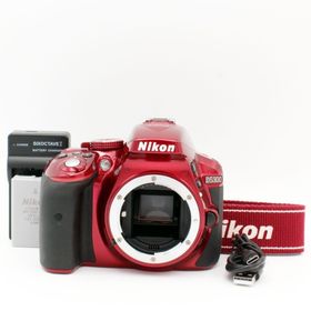 シャッター数1689枚【新品級】Nikon D5300 レッド ボディ#7518(デジタル一眼)