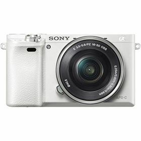 【中古】「非常に良い（無料延長保証）」SONY ミラーレス一眼 α6000 パワーズームレンズキット E PZ 16-50mm F3.5-5.6 OSS ホワイト ILCE-6000L W(ミラーレス一眼)