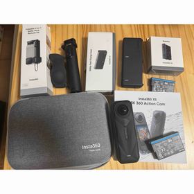 インスタスリーシックスティ(insta360)の新品同様 Insta360 X5 8K ケース バッテリー スティック棒 等(ビデオカメラ)