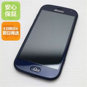 フジツウ(富士通)の新品同様 F-42A らくらくスマートフォン ネイビー M444(スマートフォン本体)
