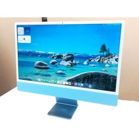【中古】Apple iMac 24インチ 4.5K Retinaディスプレイ M1(CPU:8C/GPU:8C) 8GB/256GB ブルー MGPK3J/A (M1・2021)【中野】保証期間１ヶ月【ランクC】