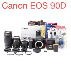 デジタル一眼レフカメラCanon EOS 90D標準&望遠&単焦点レンズセット