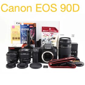 一眼レフカメラ Canon EOS 90D標準&望遠&単焦点トリプルレンズセット