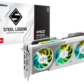 ASRock｜アスロック ASRock Radeon RX 9070XT Steel Legend 16G グラフィックボード（ホワイト） RX9070XTSL16G返品種別B