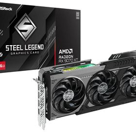 ASRock｜アスロック ASRock Radeon RX 9070XT Steel Legend DARK 16G グラフィックボード（ブラック） RX9070XTSLD16G返品種別B