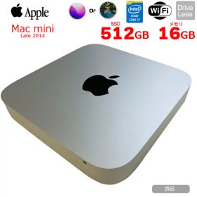 【中古】Apple Mac mini MGEQ2J/A Late 2014 A1347 小型デスク 選べるOS Monterey or Bigsur [Core i7 4578U 3.0GHz メモリ16GB SSD512GB 無線 BT ]：良品