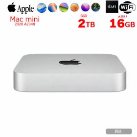 【中古】Apple Mac mini MGNT3J/A A2348 M1 2020 小型デスク 選べるOS [Apple M1 8コア メモリ16GB SSD2TB 無線 BT シルバー ]：良品