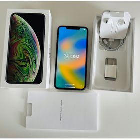 アイフォーン(iPhone)の超美品SIMロック無iPhone XS Max 256Gスペースグレイ利用制限〇(スマートフォン本体)