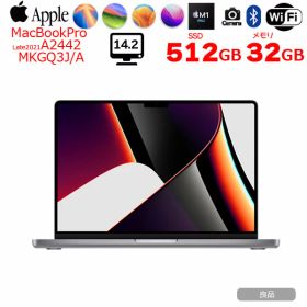 Apple MacBook Pro 14.2inch MKGP3J/A A2442 Late 2021 TouchID 選べるOS [Apple M1 Pro 8コア 32G 512GB 無線 BT カメラ 14.2 Space Gray 純箱]：アウトレット