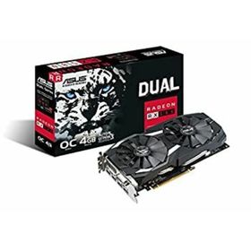 【中古】「未使用品」ASUS DUAL-RX580-O4G オーバークロック仕様 Radeon RX 580搭載グラフィックスカード 4GB GDDR5(PCパーツ)